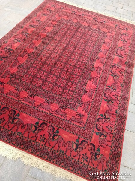 Afghan beshir machine rug. Negotiable.