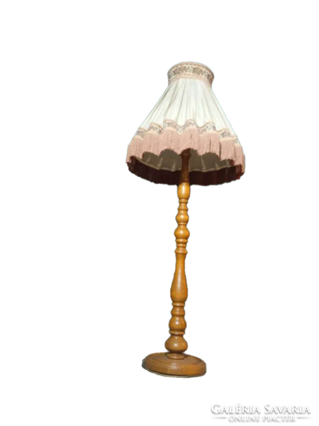 Antique style wooden floor lamp