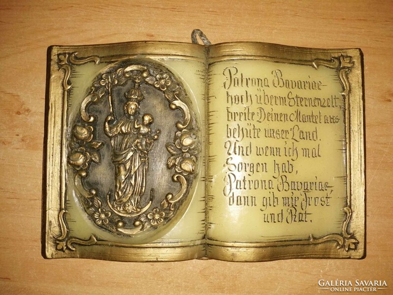 Beautiful German Gothic prayer book cast in wax with embossed prayer pages (b)