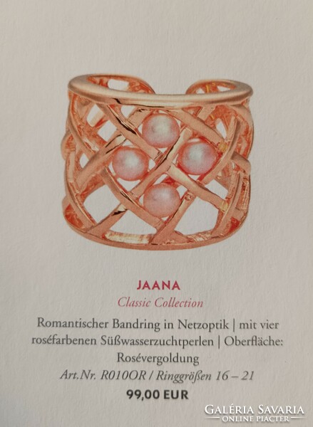 "Jana" kézműves rózsaaranyozott gyűrű
