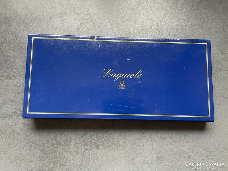 Laguiole serving salad spoon and fork, in original box + 1 free steak knife