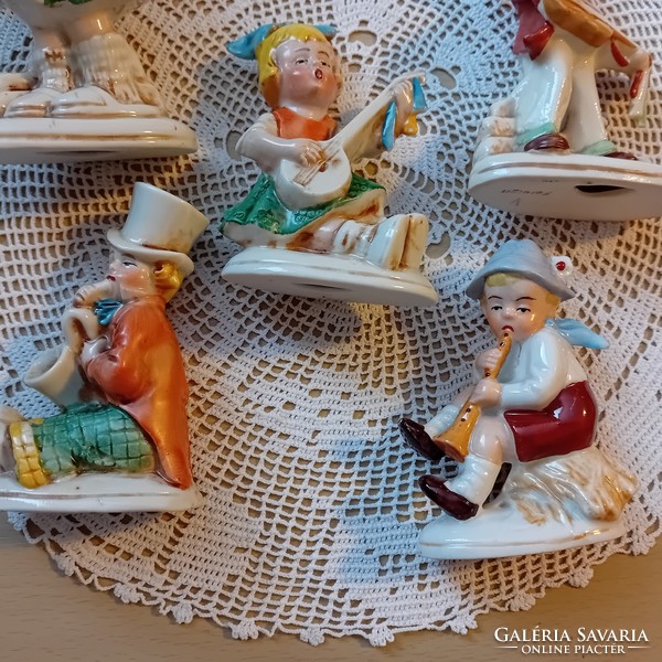 Antique German 5 musical porcelain children. The price applies to all 5 pieces!