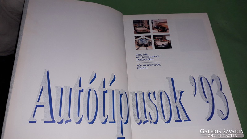 1992.Dr. Lovász Károly -Autótípusok '93 képes album könyv a képek szerint MŰSZAKI