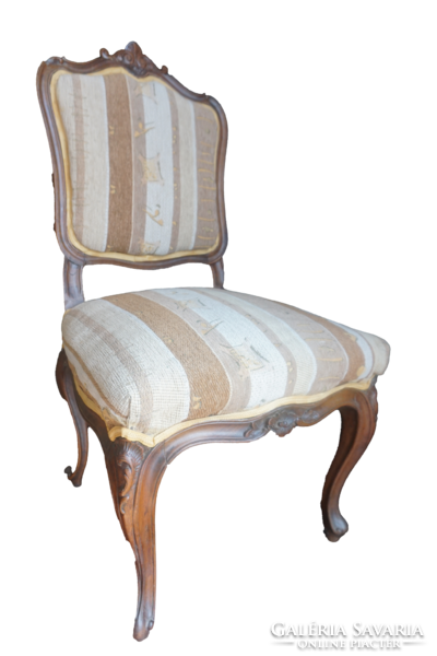 Barokk tömör diófa szék