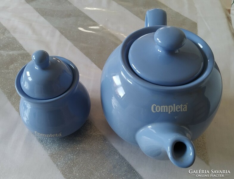 Completa marked ceramic pitcher and sugar bowl