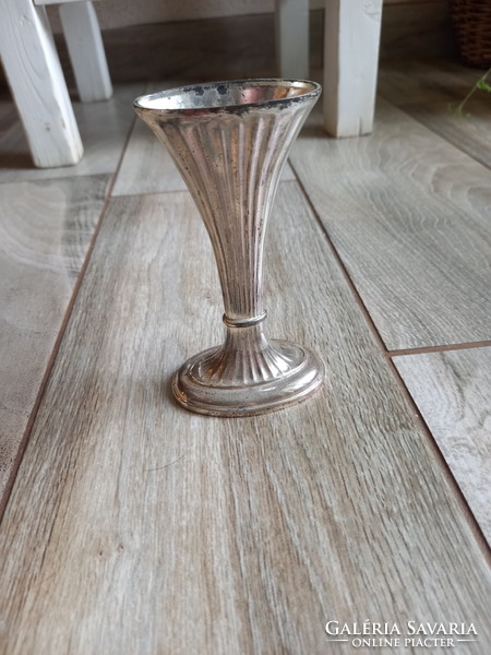 Beautiful old silver-plated vase (11.5x6.7x4.5 cm)