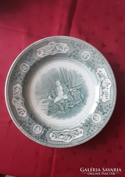French-marked wall plate with a portrait of Napoleon 24 cm