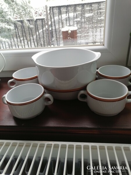 Alföldi soup bowl with 4 soup cups