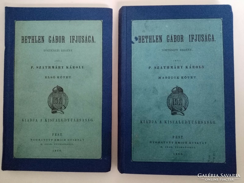 Szathmáry Károly - Bethlen Gábor ifjusága I-II (1866) c. könyv eladó
