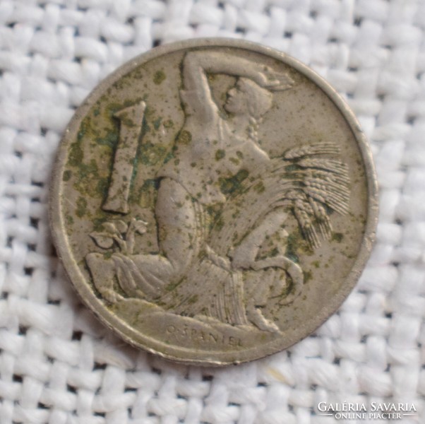 Czechoslovakia 1 crown, 1922, money, coin