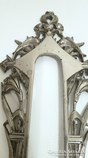 Viennese art nouveau, silver-plated / nickel-plated protected temperature measuring frame