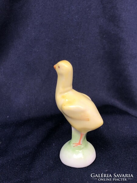Herend chick, bird miniature porcelain figure (5cm) rz