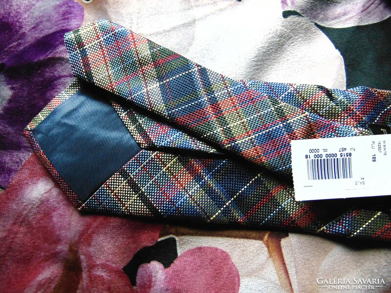 Olasz 100 % selyem nyakkendő / kockás