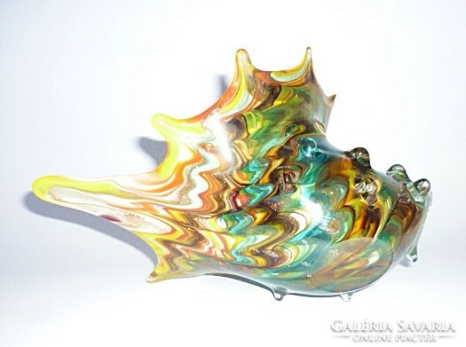 Small Murano glass shell, a cavalcade of colors