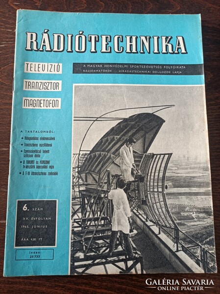 1965 Ràdió technika A magyar honvèdelmi szövetség lapja  /5db