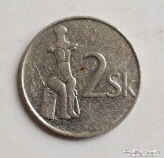 Slovakia 2 crowns, 1993, money, coin