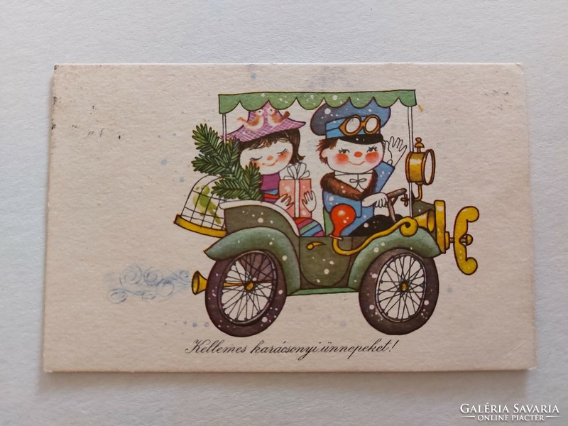 Régi karácsonyi képeslap 1968