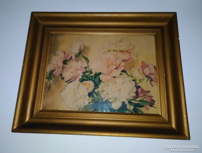 Artwork in a thick gold frame