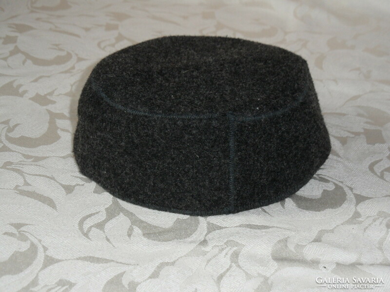 Graphite gray textile hat, cap, headgear