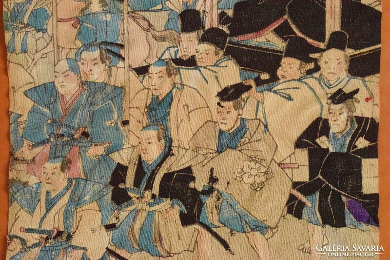 Antik japán fametszet , fablokk nyomat XIX. század