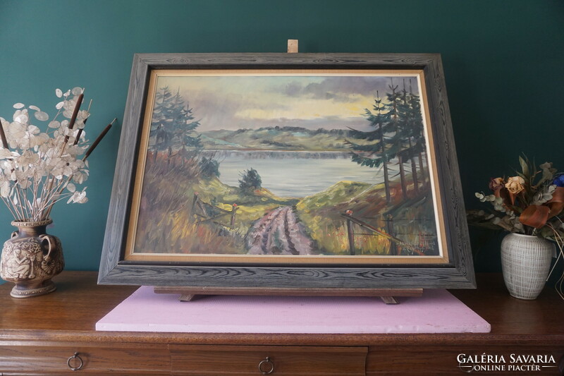 Marion Horn és Ellegörd festmény: Út a tóhoz (eredeti cím ismeretlen)