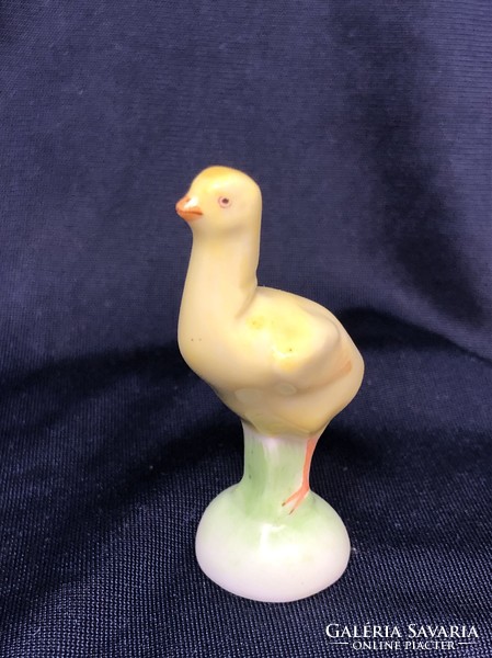 Herend chick, bird miniature porcelain figure (5cm) rz