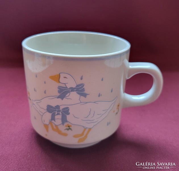 Easter goose porcelain mug cup