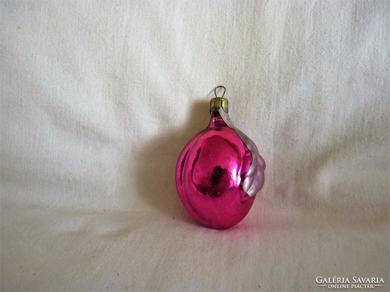Old glass Christmas tree decoration - plum!