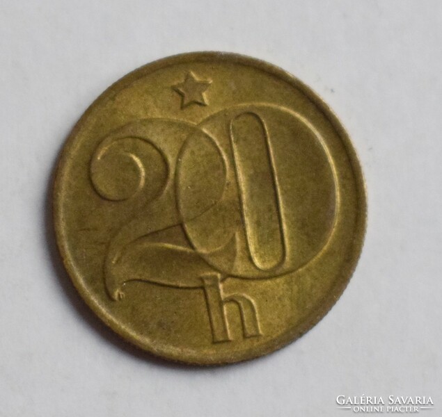 Czechoslovakia 20 heller, 1976, money, coin