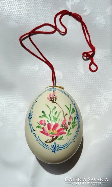 Old Chinese hand painted plastic Easter hanging egg