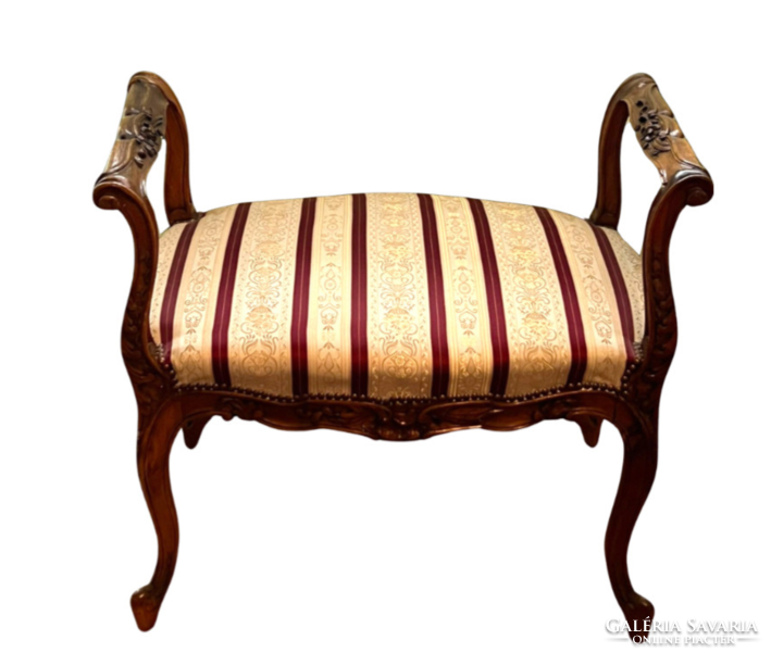 French baroque carved walnut sofa