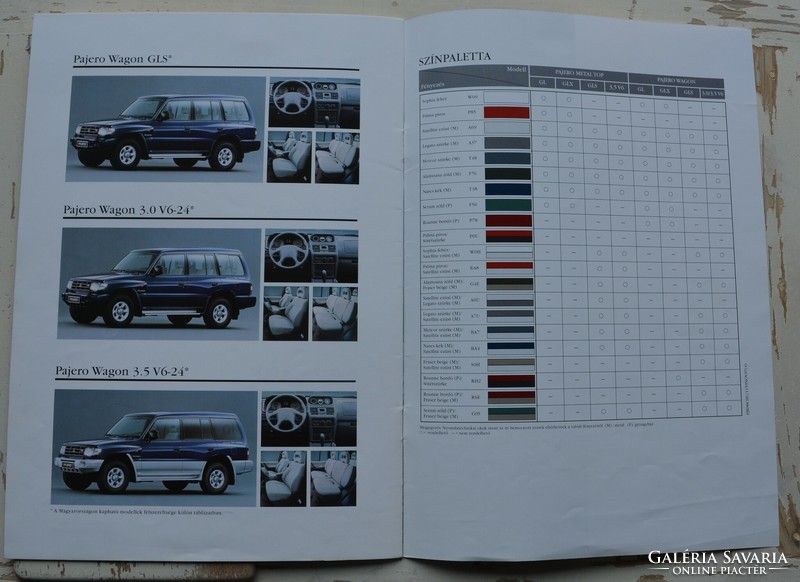Mitsubishi pajero 1998 brochure in Hungarian