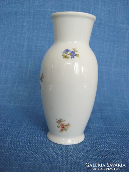 Hollóházi porcelán virágmintás váza