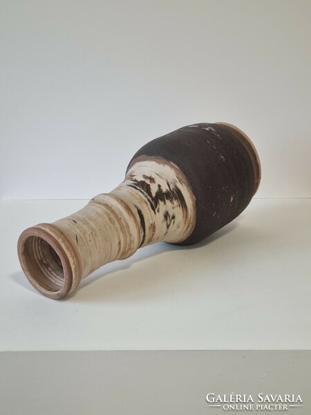 Mária Sövegjártó earthenware modernist ceramic vase - 31 cm