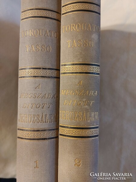 Torquato Tasso: A megszabadított Jeruzsálem I-II. [1893] GYŰJTŐI, ÁRVEREZÉSI PÉLDÁNY!