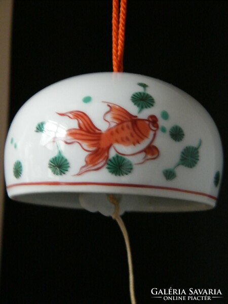 Goldfish Japanese porcelain bell