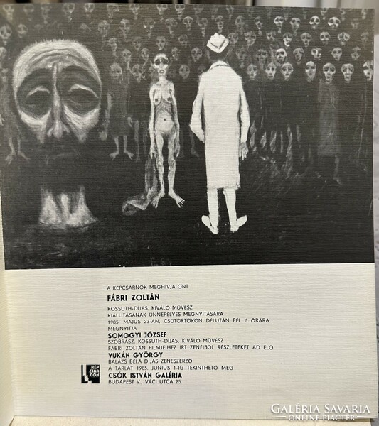 Gallery invitation to Zoltán Fábri's exhibition, 1985