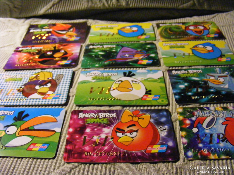 Angry Birds Space VIP kártya gyűjtemény 12 db-os  + 2 db Angry Birds kisautó 2012 Mattel