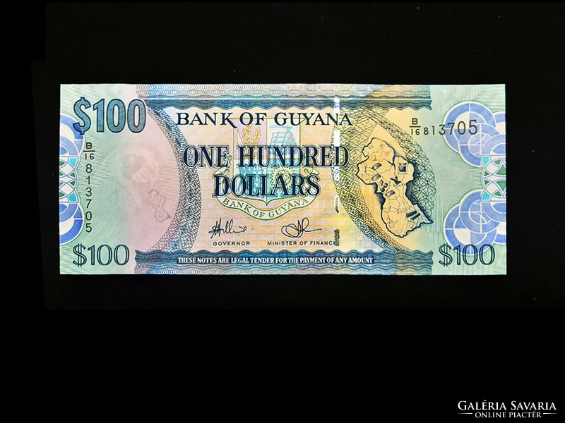 UNC - 100 DOLLÁR - GUYANA - 2006 (Ornitológ vízjel)