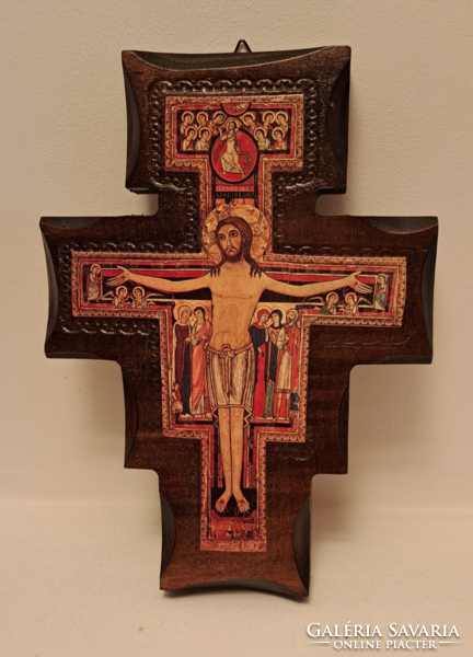 San damiano cross Italian assart (Saint Francis of Assisi prayed before it) icon copy 20.5 x15 cm