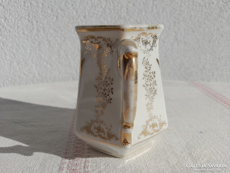 Art Nouveau porcelain gilded square 