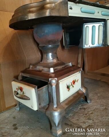 Antique iron stove stove stove built into the wall decorative kitchen tool sparhelt enameled 2074