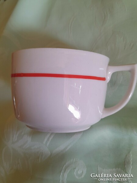 Red striped Zsolnay teas cup year