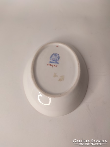 Herendi kisméretű porcelán tálka virág mintával