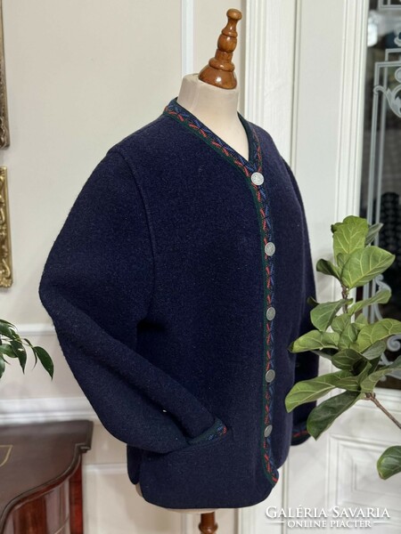 Giesswein 40-42 wool oktoberfest cardigan tyrolean coat trachten alpine outerwear