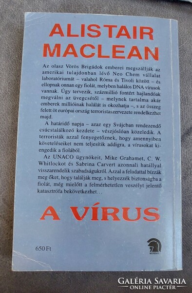 Alistair maclean alistair macneill the virus - history, adventure, novel, book, crime,