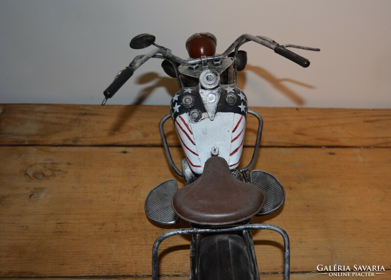 Harley Davidson fém motor makett, lakásdísz dekoráció