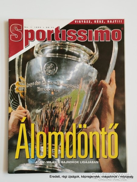 1995      /  Sportissimo No.1.  /  SZÜLETÉSNAPRA :-) Eredeti, régi ÚJSÁG Ssz.:  26851
