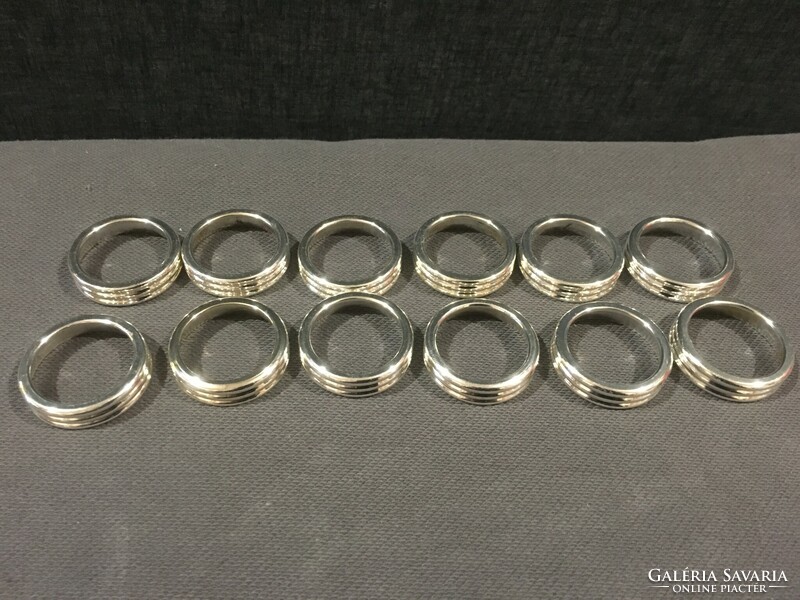 12 silver-plated napkin rings flawless!!! 4-Cm!!!!