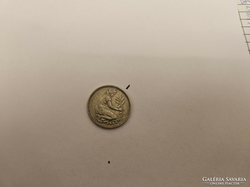 1950s 50 pfennig g vj